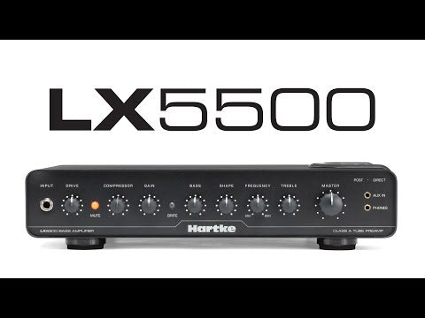 Hartke LX5500 500 Watt Lightweight Bass Head with Tube Preamp