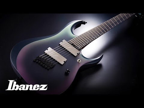 Ibanez RGD71ALMS Axiom Label Series Multi-Scale 7-String Electric Guitar - Black Aurora Burst Matte