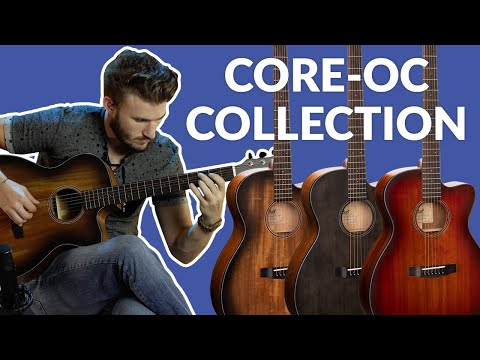 Cort Core-OC Spruce 6-Strings Electro Acoustic Guitar With Case - Open Pore Trans Black