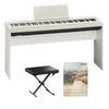 Roland Digital Pianos White Bundle w Matching Stand & Bench Roland FP-30 Digital Piano