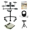 Roland Electronic Drum Kits Bundle w Headphones Roland TD-1KV V-Drums Electronic Drumkit With Drum Throne, Polishing Cloth & Ebook