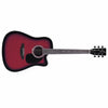 Santana Acoustic Guitars Wine Red Burst Santana HW41C-201 Jumbo Acoustic Guitar