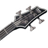 Schecter Bass Guitars See Thru Black Satin Schecter Hellraiser Extreme 4 String Bass Guitar