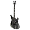 Schecter Electric Guitars Glossy Black With Silver Stripes Schecter Synyster Gates Custom-S Electric Guitar