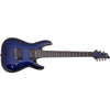 Schecter Electric Guitars See Thru Blue Burst Schecter Blackjack SLS C-7P Electric Guitar