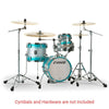 Sonor Acoustic Drum Kits Aqua Silver Burst Sonor AQ2 Martini Set 4 Piece Acoustic Drumkit