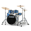 Sonor Acoustic Drum Kits Blue Ocean Sparkle Sonor AQX Studio Set 5 Piece Acoustic Drumkit with Hardware and Cymbals