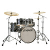 Sonor Acoustic Drum Kits Transparent Stain Black Sonor AQ2 Studio Set 5 Piece Acoustic Drumkit