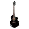 Takamine Electro Acoustic Guitars Black Takamine EF261 Cutaway Electro Acoustic Guitar