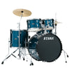 Tama Acoustic Drum Kits Hairline Blue Tama Stagestar SG52KH5 5-Piece Acoustic Drum Kit with 22-Inch Bass Drum, Hardware & Cymbal