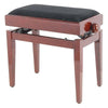 Thomann Piano Benches Mahogany Polished Thomann KB-55 Piano Bench - Black Velour Upholstery