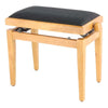 Thomann Piano Benches Oak Matte Thomann KB-45 Piano Bench - Black Velvet Upholstery