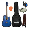 Vault Acoustic Guitar Bundles Blue Vault ED-10C 41 inch Cutaway Standard Acoustic Guitar Bundle