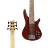 Vault Bass Guitars High Gloss Mahogany Vault Performer Pro RB6 Six String Electric Bass Guitar with Gigbag - High Gloss Solid Mahogany