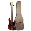 Vault Bass Guitars JB5 Vault Performer Pro JB4 String Electric Bass Guitar with Gigbag - High Gloss Solid Mahogany