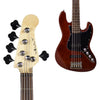 Vault Bass Guitars Vault Performer Pro JB4 String Electric Bass Guitar with Gigbag - High Gloss Solid Mahogany