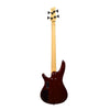 Vault Bass Guitars Vault Performer Pro RB4 Four String Electric Bass Guitar with Gigbag - High Gloss Solid Mahogany