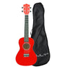 Vault Concert Ukuleles Red Glossy Vault UK-003 Concert Colourful Ukulele 23 inch With Gig Bag