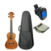 Vault Concert Ukuleles Vault UK-190 Rosetta Koa Concert Ukulele With Hardshell Case, Polishing Cloth And Tuner