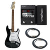 Vault Electric Guitars Bundles Black Vault ST1RW Electric Guitar Digitech Element XP ELMTXPV-01 Guitar Processor Bundle