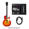 Vault Electric Guitars Bundles Cherry Red Burst Vault LP1MN Les Paul Style Electric Guitar With Digitech Element XP ELMTXPV-01 Guitar Processor Bundle with Amplifier, Tuner, Cable and Polishing Cloth