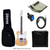 Vault Electric Guitars Bundles Natural Vault TL1 Tele Style Electric Guitar with Gigbag, Amplifier, Tuner, Cable, Polishing Cloth & Ebook