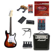 Vault Electric Guitars Bundles Sunburst Vault ST1RW Electric Guitar Deluxe Bundle