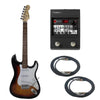 Vault Electric Guitars Bundles Sunburst Vault ST1RW Electric Guitar Digitech Element Guitar Processor Bundle