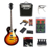 Vault Electric Guitars Bundles Tobacco Sunburst Vault LP1MN Les Paul Style Electric Guitar Deluxe Bundle