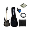 Vault Electric Guitars Bundles Transparent Black With Vault Fury 15 Vault RG1 Electric Guitar Gigbag Bundle with Die-cast tuners and Dual-action truss rod