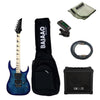 Vault Electric Guitars Bundles Transparent Blue With Vault Fury 15 Vault RG1 Electric Guitar Gigbag Bundle with Die-cast tuners and Dual-action truss rod