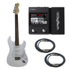 Vault Electric Guitars Bundles White Vault ST1RW Electric Guitar Digitech Element XP ELMTXPV-01 Guitar Processor Bundle