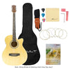 Vault Electro Acoustic Guitars Pack Vault EA20CE 40 Inch Cutaway Electro Acoustic Guitar With Bag, Strings, Straps, Picks, String Winder, Polishing Cloth & Ebook