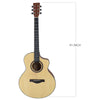 Vault Electro Acoustic Guitars Vault EA40CE 41 inch Premium Solid Spruce-Top Cutaway Electro Acoustic Guitar