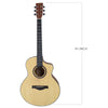 Vault Electro Acoustic Guitars Vault EA40CE 41 inch Premium Solid Spruce-Top Cutaway Electro Acoustic Guitar