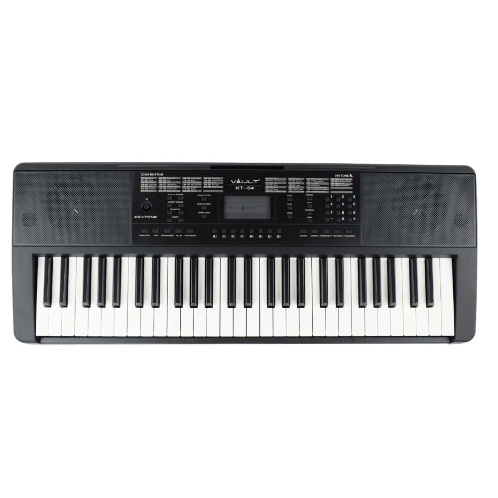 Vault Keyboard Bundles Black Vault KT-54 Keytone 54-Key Keyboard With Gigbag, Polishing Cloth, Online Lessons & Ebook