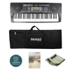 Vault Keyboard Bundles Black Vault KT-61 Keytone Touch Sensitive 61-Key Keyboard With Gigbag, Polishing Cloth, Online Lessons & Ebook