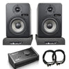 Vault Monitor Speaker Bundles Vault C5 Vault Powered Studio Monitor Pair With Control 1 Passive Studio Monitor Controller, Isolation Pad And 2xSpeaker Cables