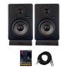 Vault Monitor Speaker Bundles Vault C6 6-Inch Powered Studio Monitors with Isolation Pads, Cables, and Ebook  - Pair