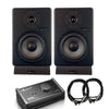 Vault Monitor Speaker Bundles Vault C6 Vault Powered Studio Monitor Pair With Control 1 Passive Studio Monitor Controller, Isolation Pad And 2xSpeaker Cables