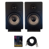 Vault Monitor Speaker Bundles Vault C8 8-Inch Powered Studio Monitor With Isolation Pads, Cables and Ebook - Pair