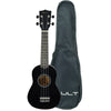 Vault Soprano Ukuleles BlackGlossy Vault UK-003 Soprano Colourful Ukulele 21 inch With Gig Bag