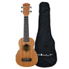 Vault Soprano Ukuleles Natural Vault UK-2000SCE 21-Inch Solid Mahogany Top Premium Electro-Acoustic Soprano Ukulele With EQ & Gigbag