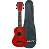 Vault Soprano Ukuleles RedGlossy Vault UK-003 Soprano Colourful Ukulele 21 inch With Gig Bag