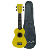 Vault Soprano Ukuleles YellowGlossy Vault UK-003 Soprano Colourful Ukulele 21 inch With Gig Bag