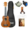 Vault Ukulele Bundles Standard Vault UK-100S 21 Inch Arched Back Soprano Ukulele Bundle