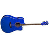 Washburn Acoustic Guitars Blue Washburn WD10CEB/BL/R Apprentice Series Acoustic Guitar