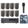 Wharfdale Pro Restaurant Sound Systems Restaurant Sound System with 8 Wharfdale Pro-105T Wall Mount Loudspeakers, Amplifier, Mic, Soundcraft Mixer and MXL Crossover