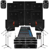 Wharfedale Pro Temple Sound System Temple Sound System 8xWharfedale EVP-X15 Wall Mount Loudspeakers, 2xSubwoofer ,5xAmplifier, Crossover, Monitor, Mics, Stands & Mixer