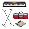 Yamaha Keyboard Bundles Yamaha PSR-E363 61-Key Touch Sensitive Portable Keyboard with Stand, Polishing Cloth and Gig Bag